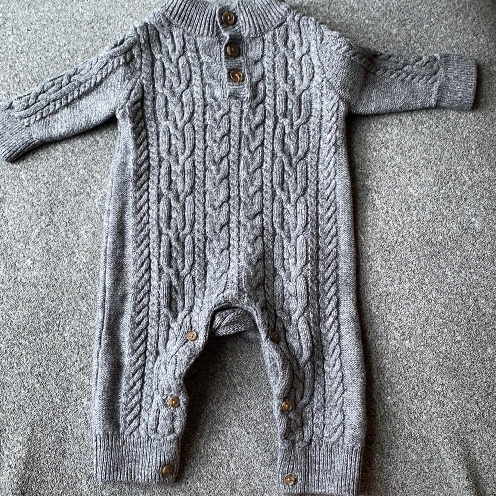 GAP Gray Cable Knit One Piece